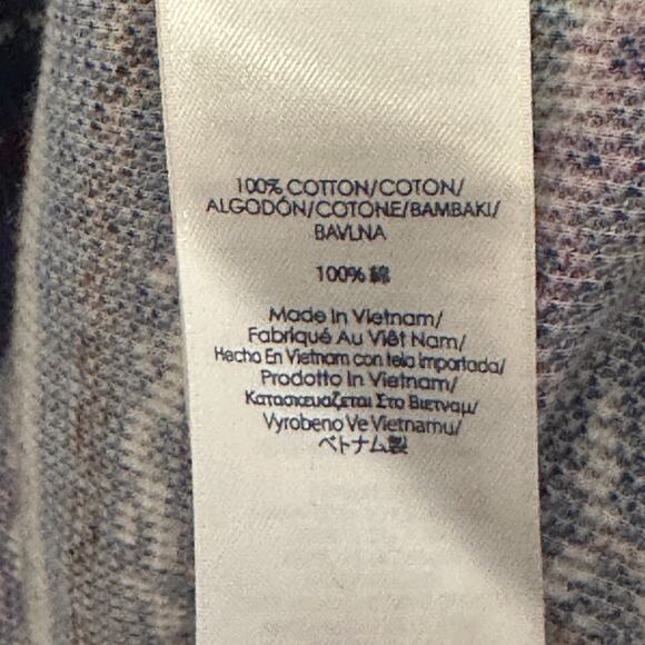 Chaps Fair Isle Henley Thermal Top Womens Size 1X Blue Cotton Tribal Classic Tee - Picture 6 of 9